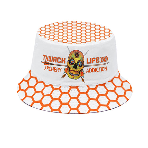 TLAA Sugar Skull Bucket Hat with Orange Hex