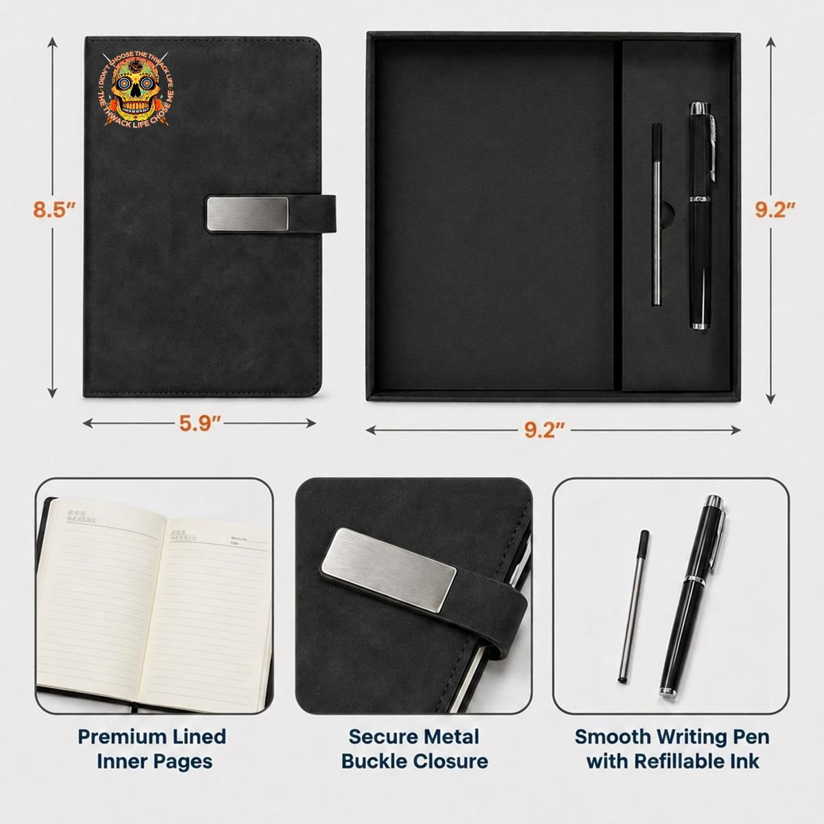 Notebook Gift Set with Metal Pen