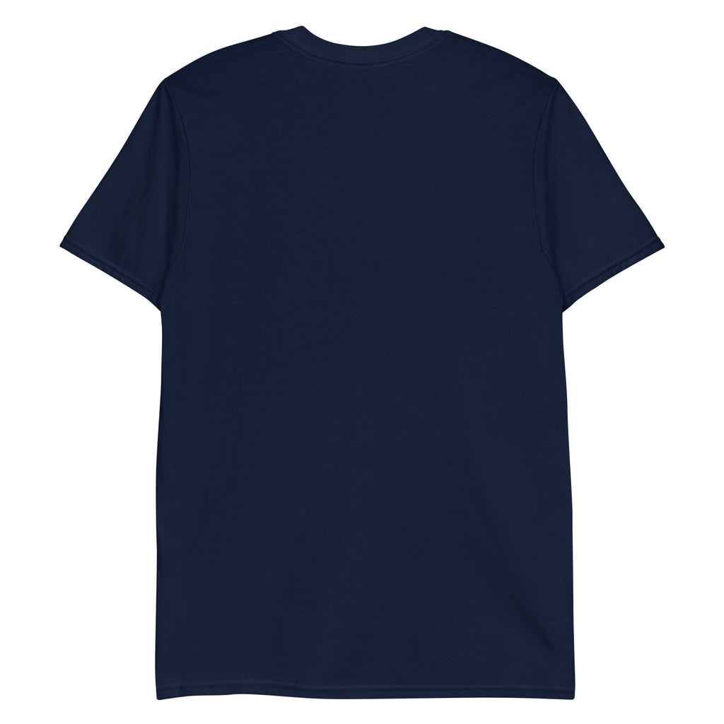 I Didn't Choose Sugar Skull T-Shirt in Navy, flat back view