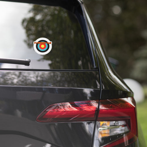 I'd Thwack That Stickers, 15 x 3.75 inch sticker of the I'd THWACK That! target design on a car window