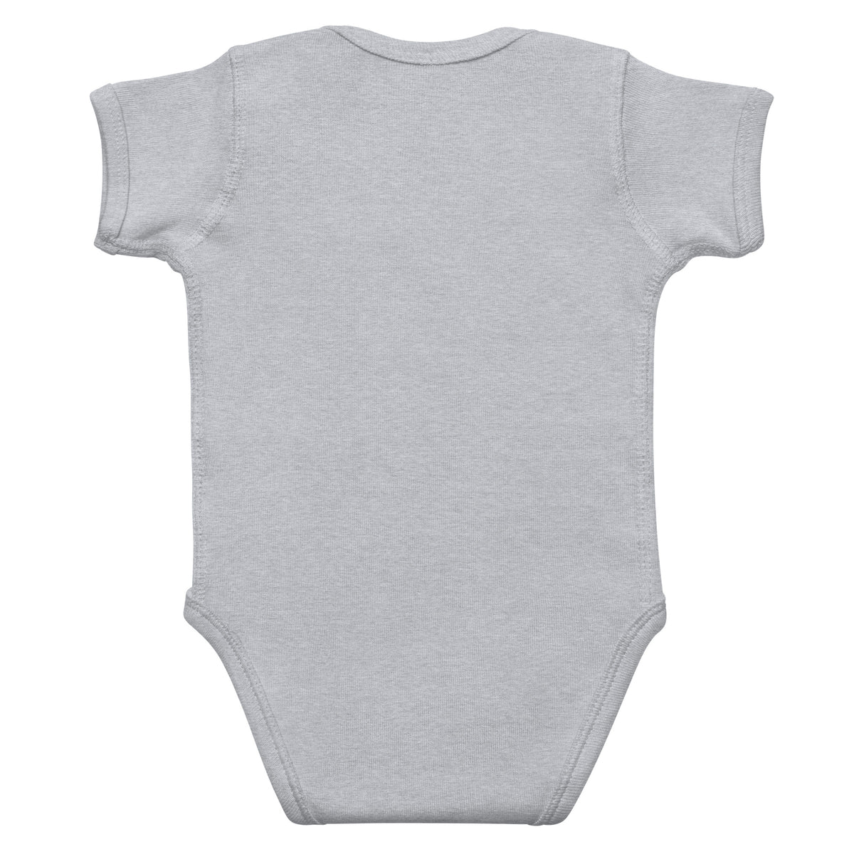 Sugar Skull Infant Bodysuit in Heather, flat back view