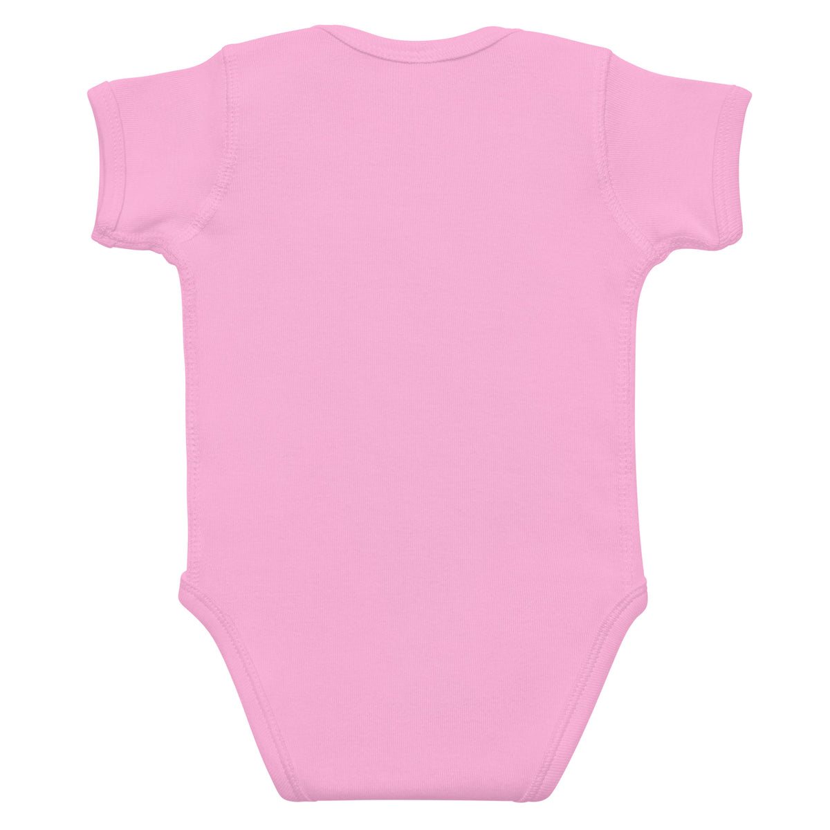 Sugar Skull Infant Bodysuit in Pink, flat back view