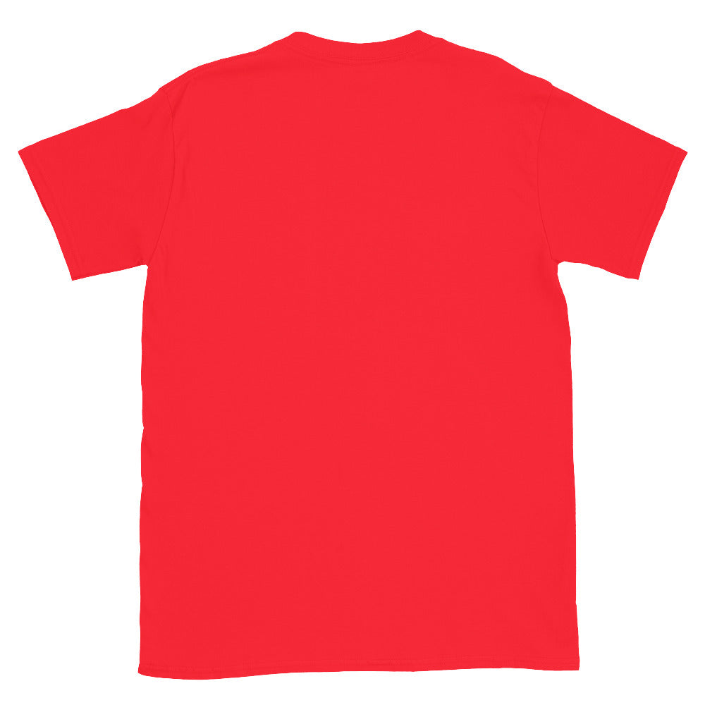Sugar Skull T-Shirt in Red, flat back view