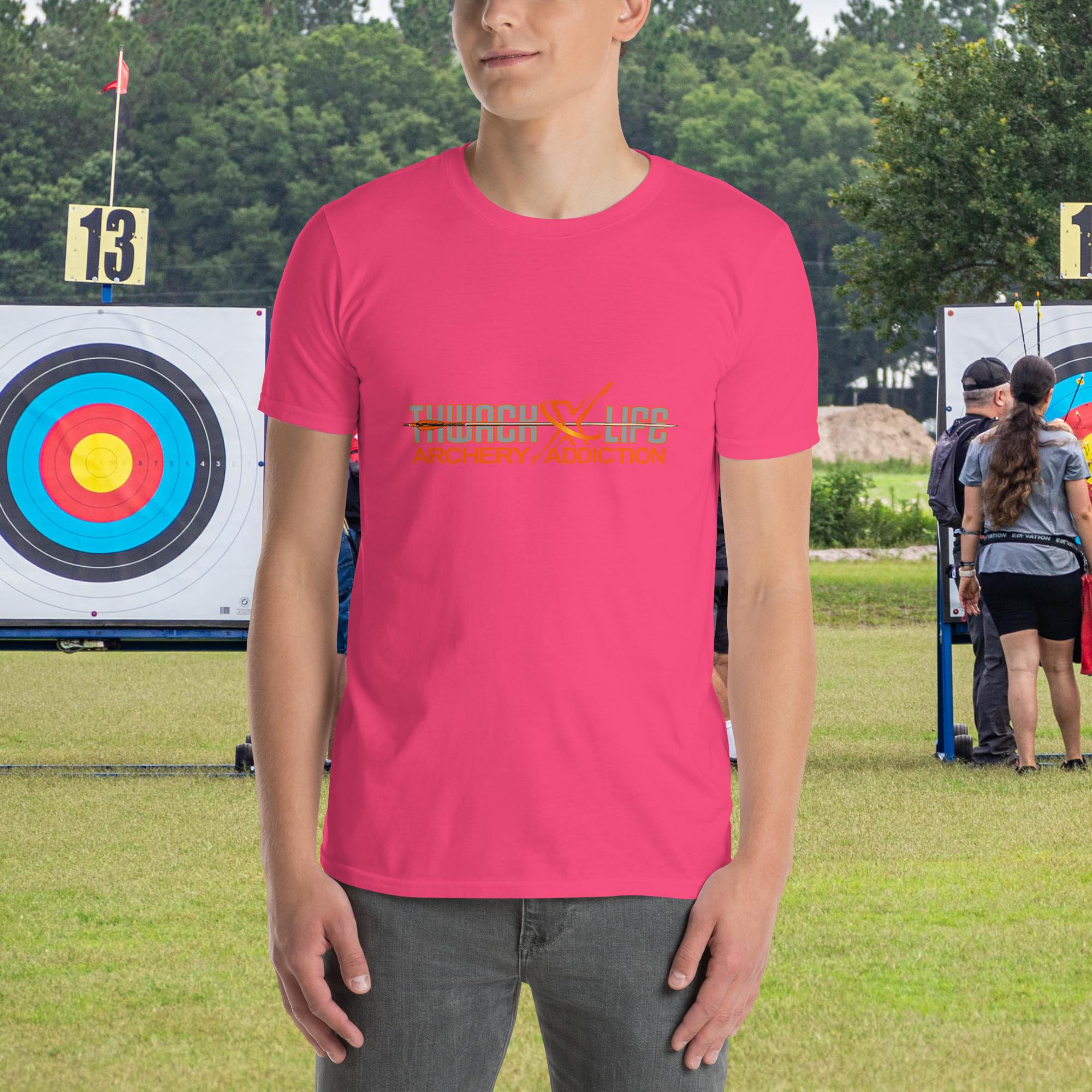 Sugar Skull two-sided t-shirt in Heliconia, front view